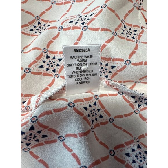 41 Hawthorne Womens Loose-Fit 3/4 Roll-Tab Sleeves V-Neckline Blouse Size XL - Picture 10 of 11